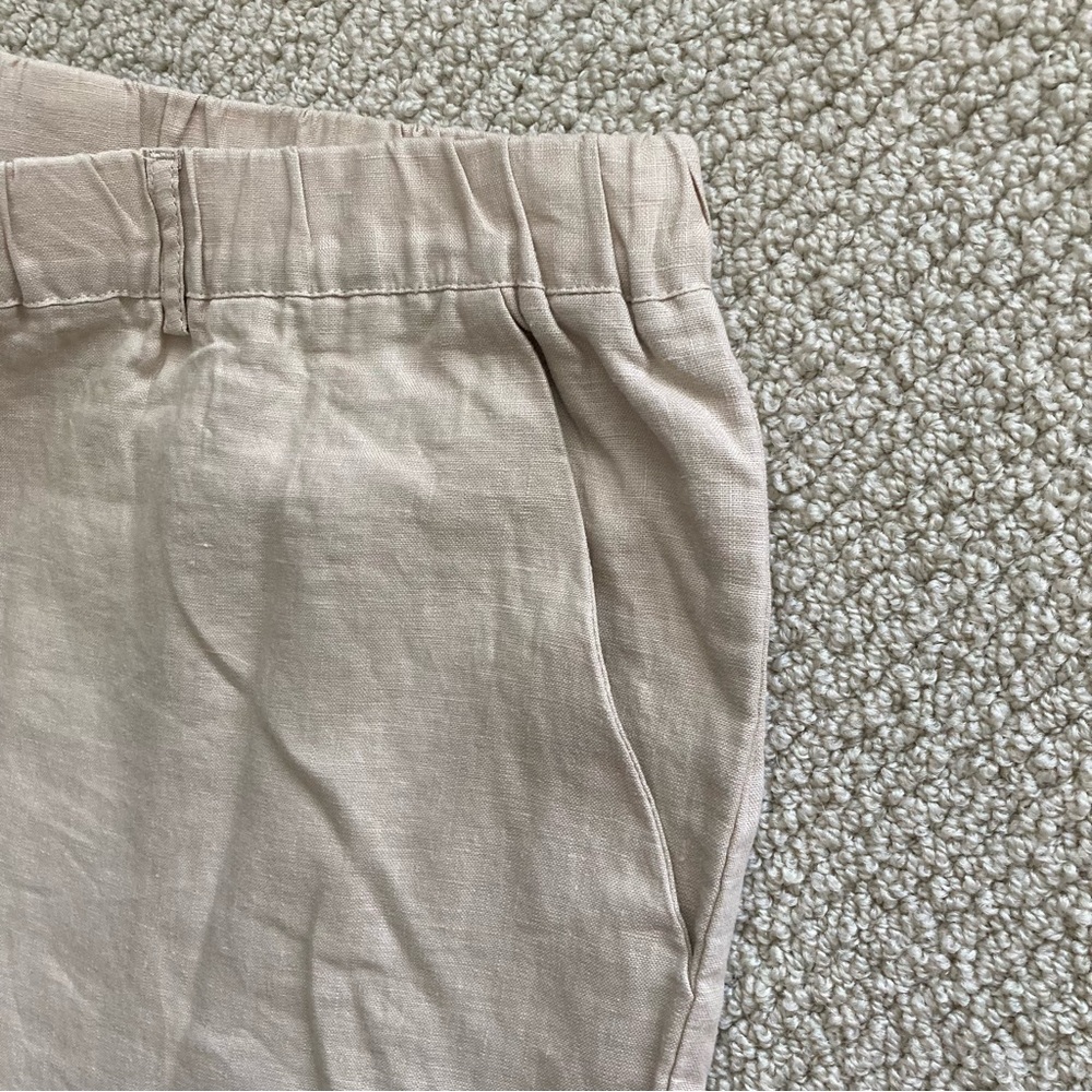 NEW Quince 100% European Linen Pants Trousers Size Large Flax Beige Tan NWT - Picture 10 of 16